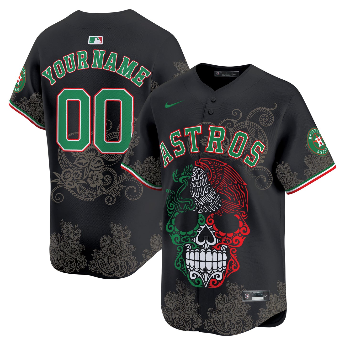 Astros Aztec Warrior Skull Vapor Limited Custom Jersey - Printed