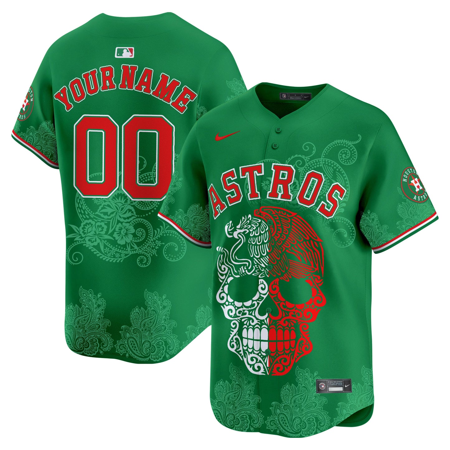 Astros Aztec Warrior Skull Vapor Limited Custom Jersey - Printed