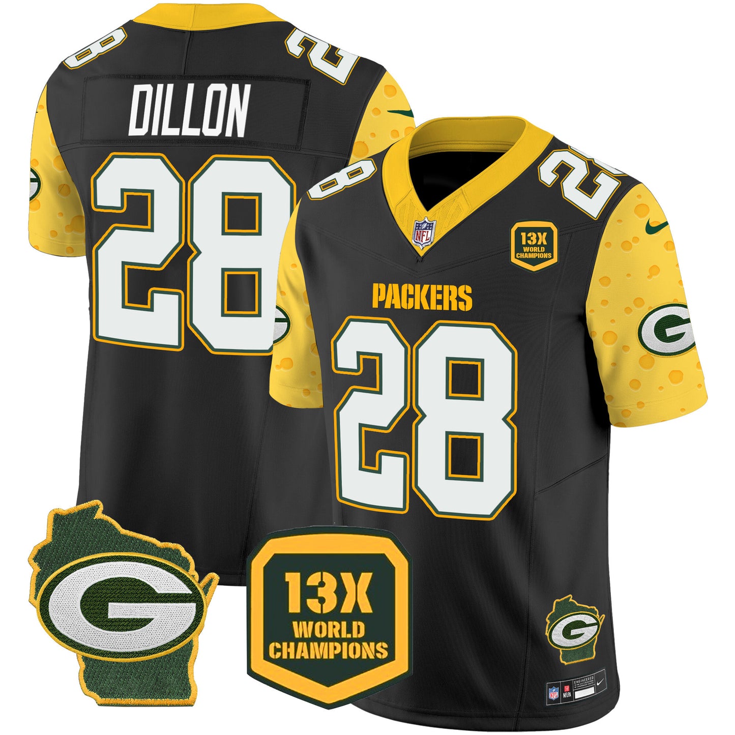 Packers Cheese Vapor Limited Jersey – All Stitched