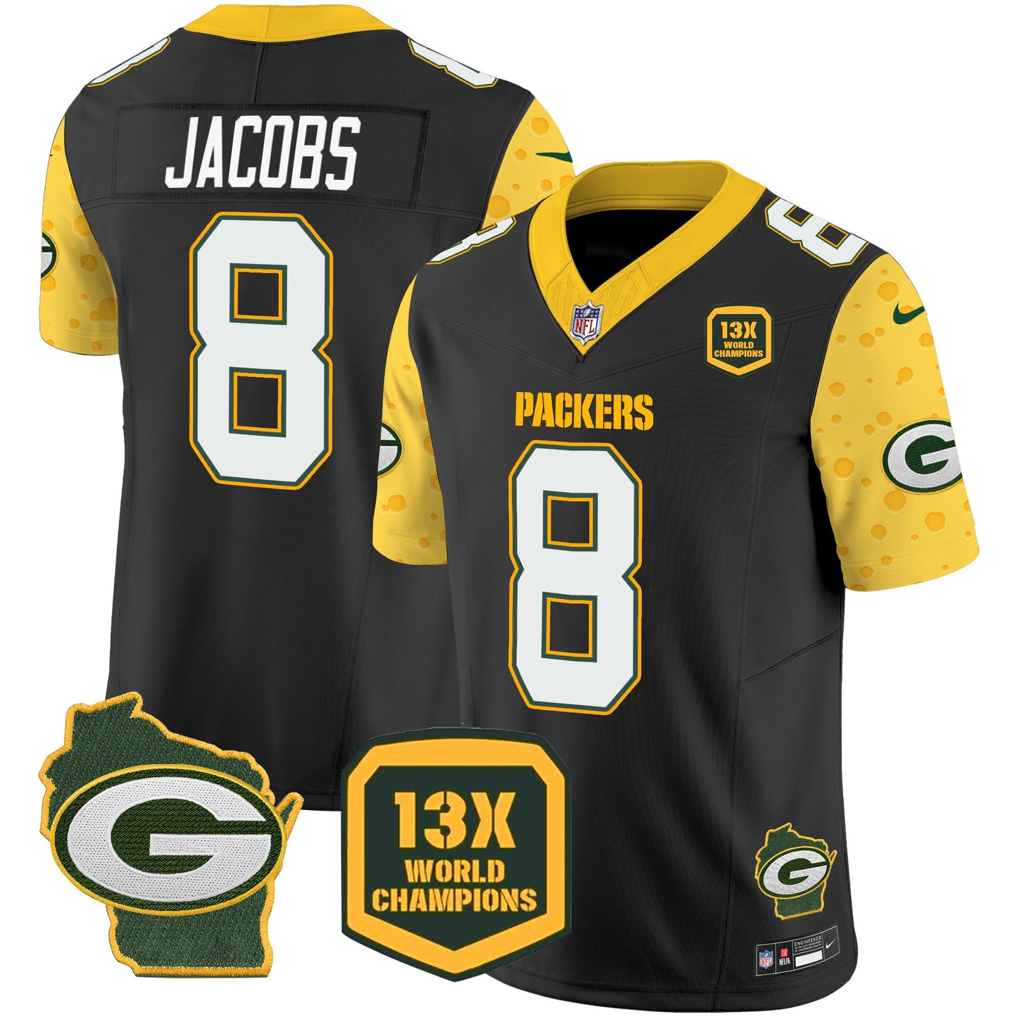 Packers Cheese Vapor Limited Jersey – All Stitched