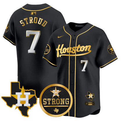 Astros Houston Strong Patch Vapor Premier Limited Jersey - All Stitched