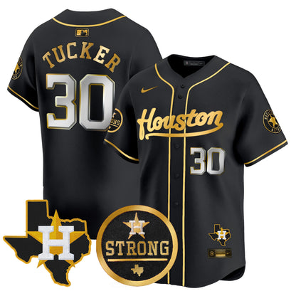 Astros Houston Strong Patch Vapor Premier Limited Jersey - All Stitched