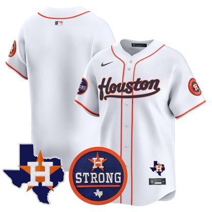 Astros Houston Strong Patch Vapor Premier Limited Jersey - All Stitched