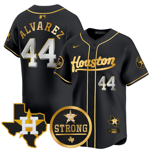 Astros Houston Strong Patch Vapor Premier Limited Jersey - All Stitched