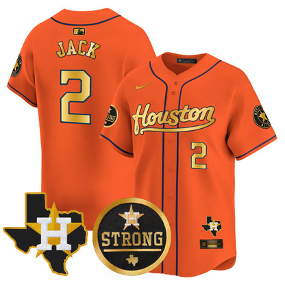 Astros Houston Strong Patch Vapor Premier Limited Jersey - All Stitched