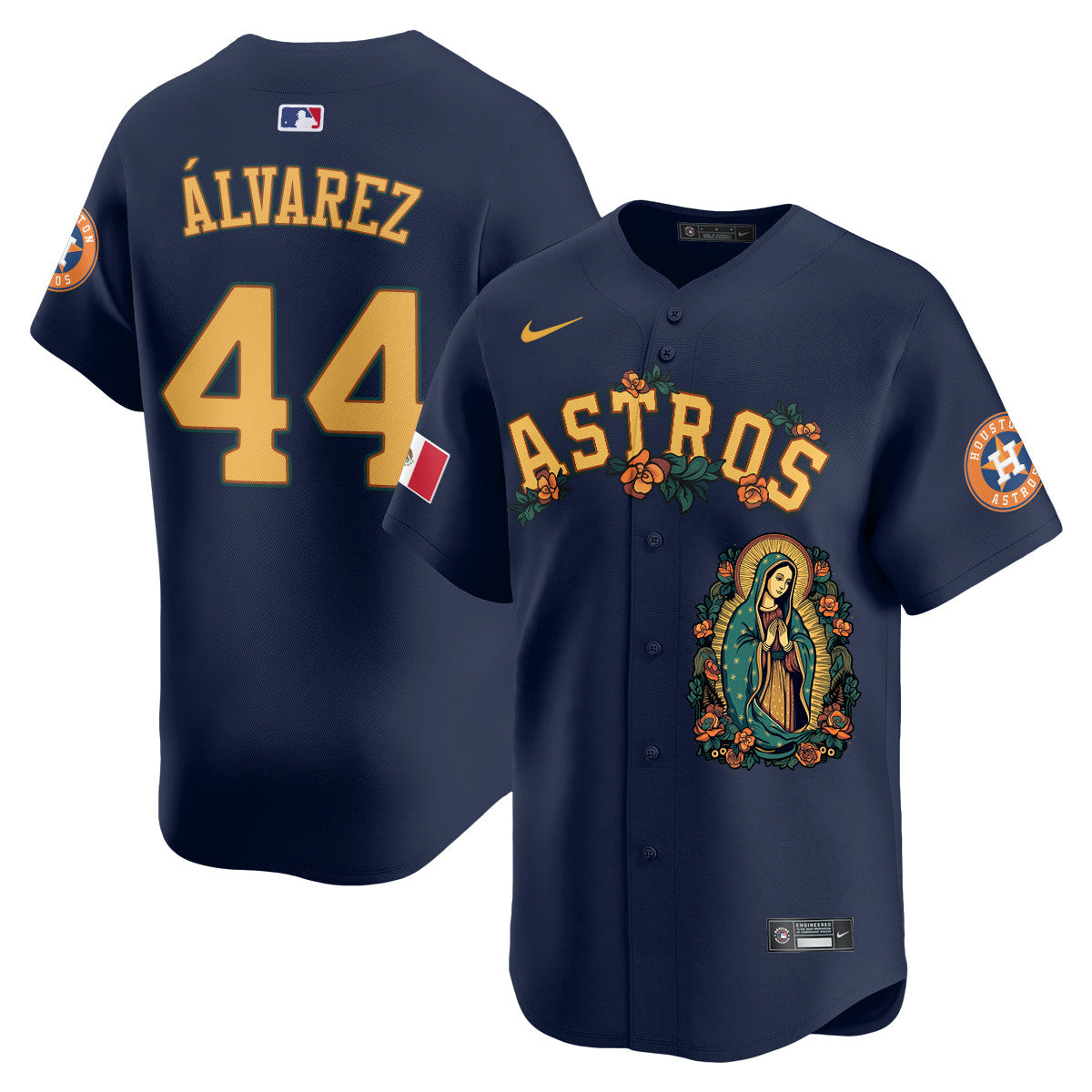 Astros Mexico Guadalupe Vapor Premier Limited Jersey - Printed