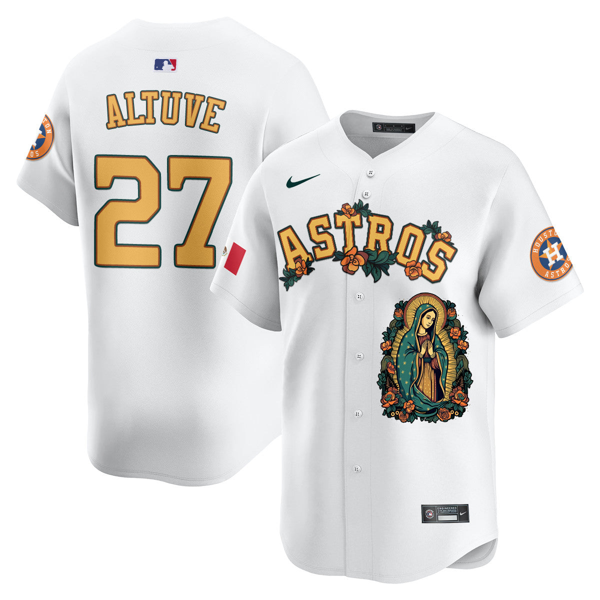 Astros Mexico Guadalupe Vapor Premier Limited Jersey - Printed