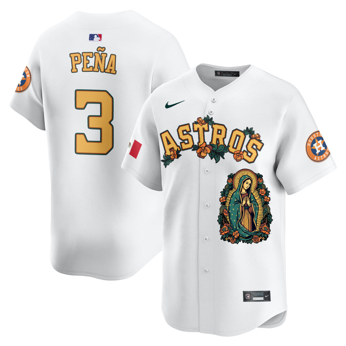 Astros Mexico Guadalupe Vapor Premier Limited Jersey - Printed