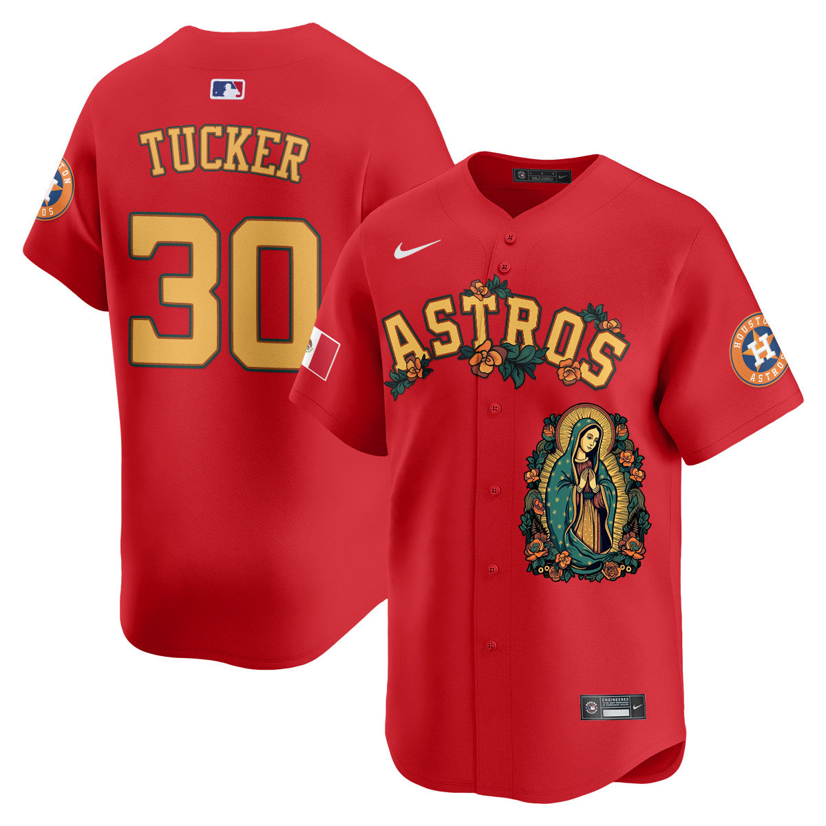 Astros Mexico Guadalupe Vapor Premier Limited Jersey - Printed