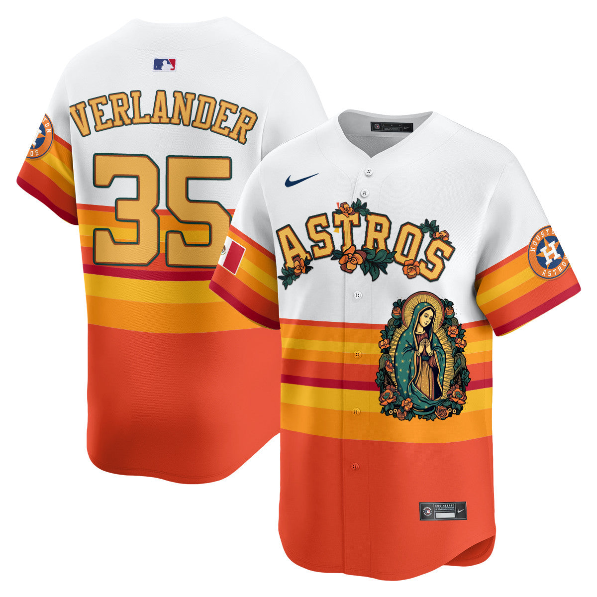 Astros Mexico Guadalupe Vapor Premier Limited Jersey - Printed