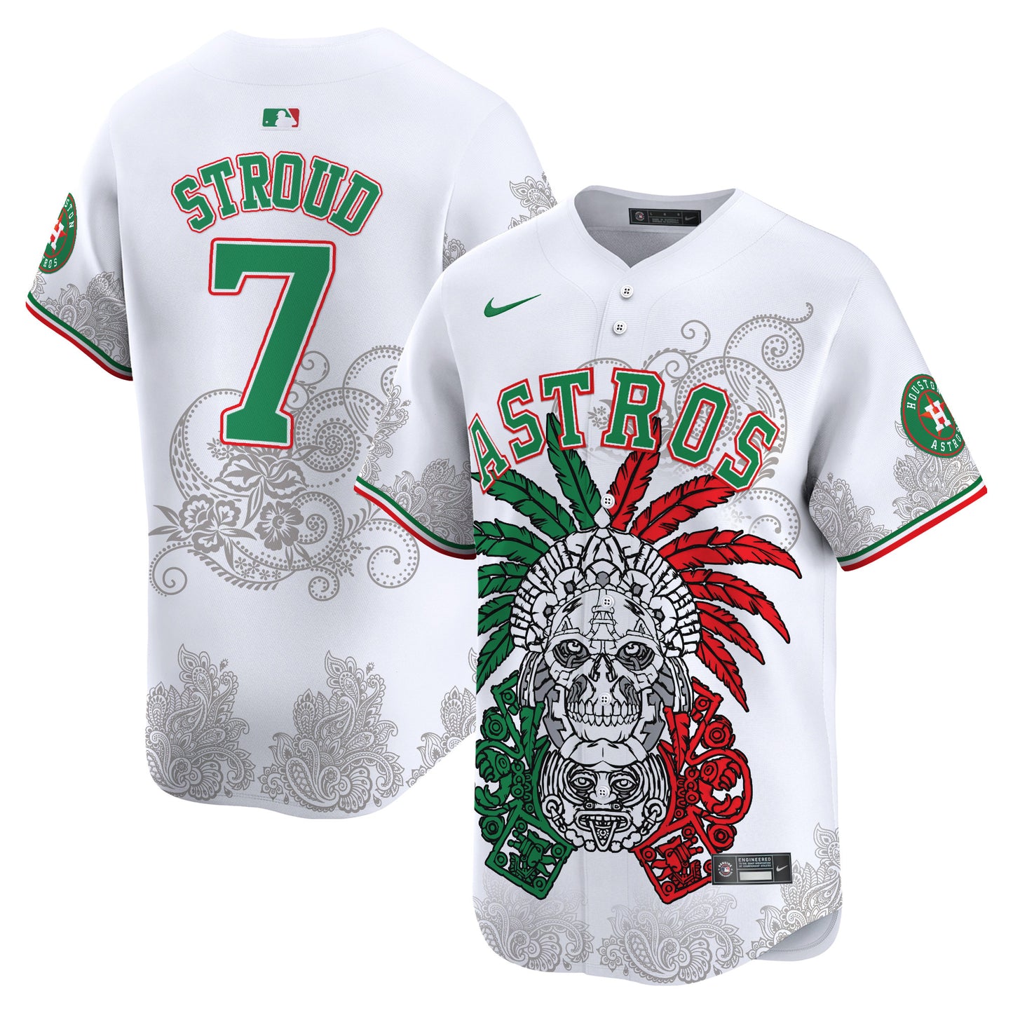 Astros Aztec Warrior Skull Vapor Premier Limited Jersey V2 - Printed