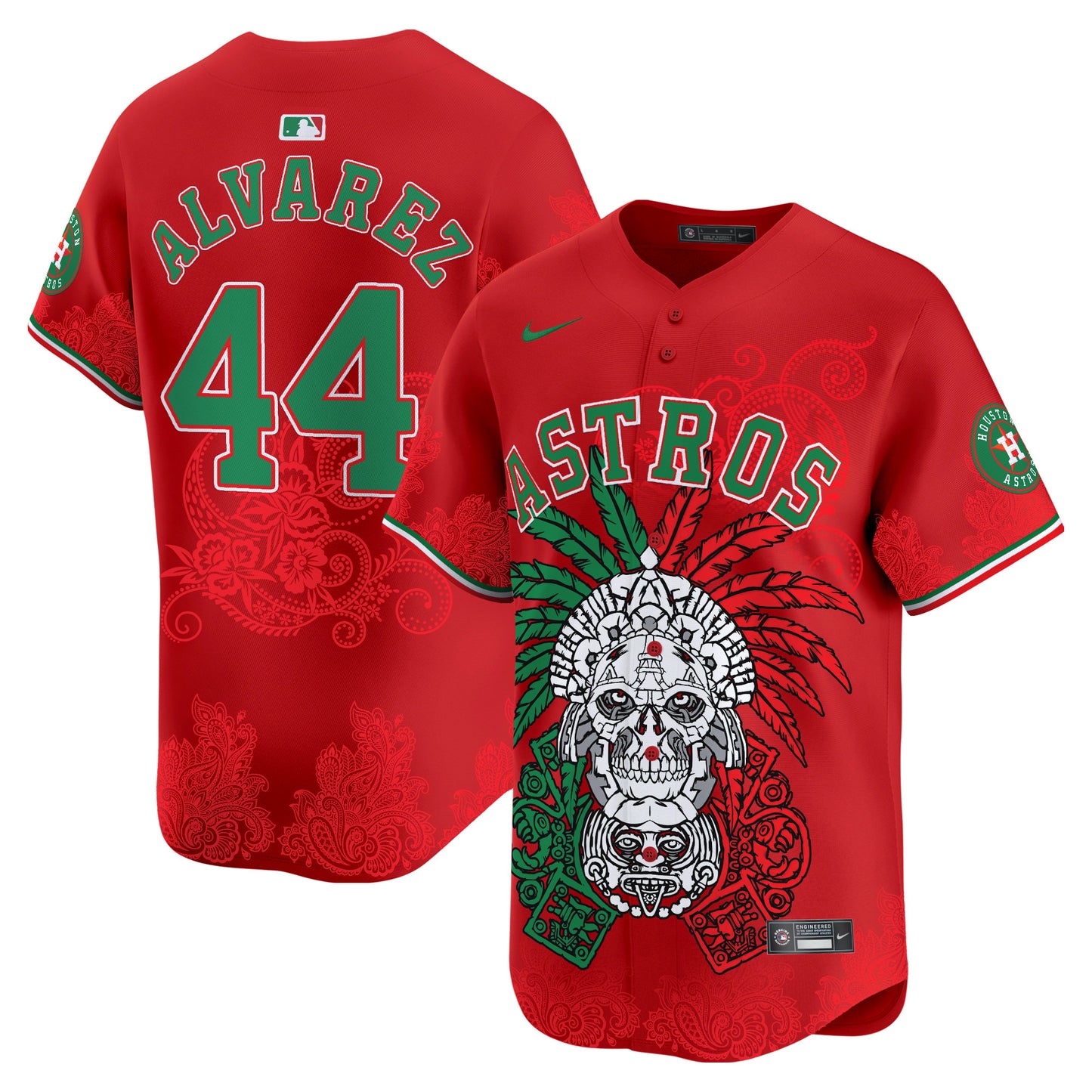 Astros Aztec Warrior Skull Vapor Premier Limited Jersey V2 - Printed