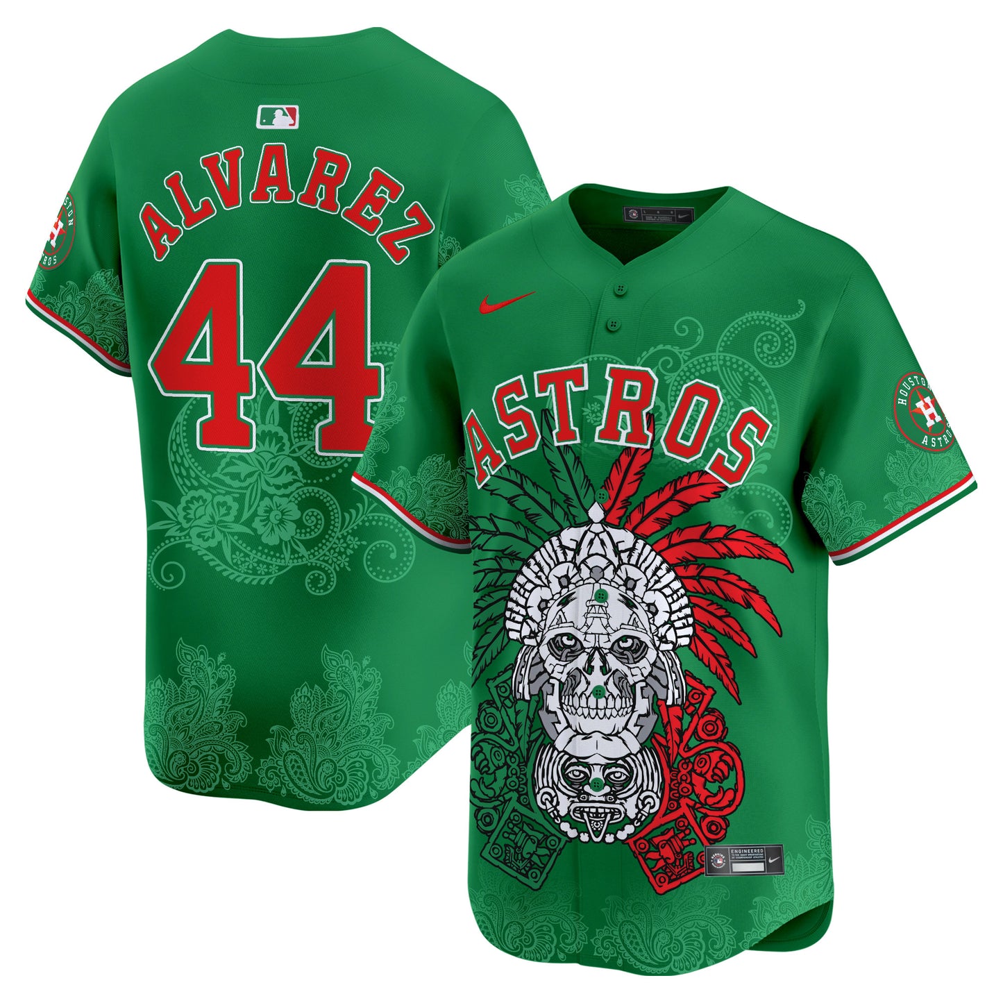 Astros Aztec Warrior Skull Vapor Premier Limited Jersey V2 - Printed