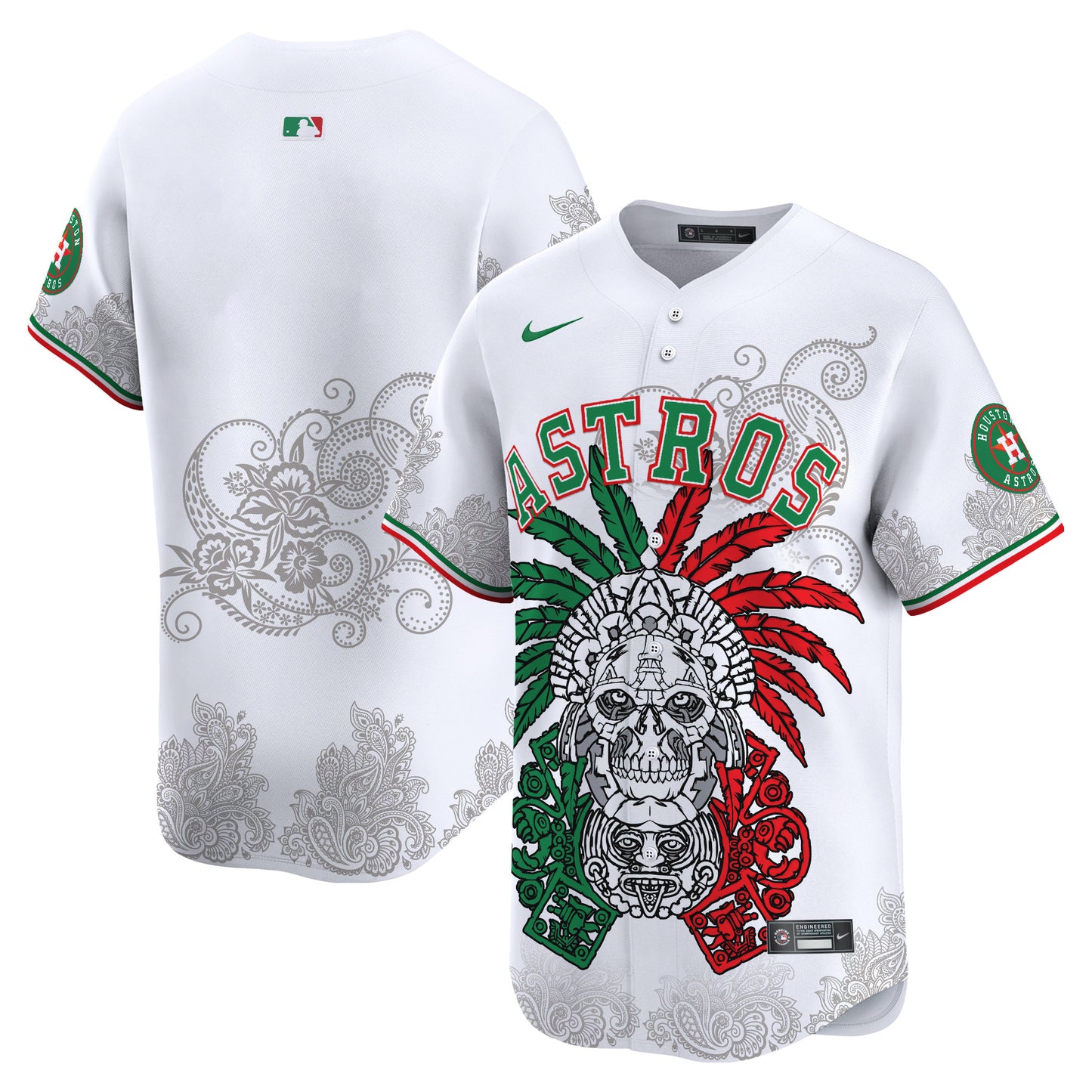 Astros Aztec Warrior Skull Vapor Premier Limited Jersey V2 - Printed