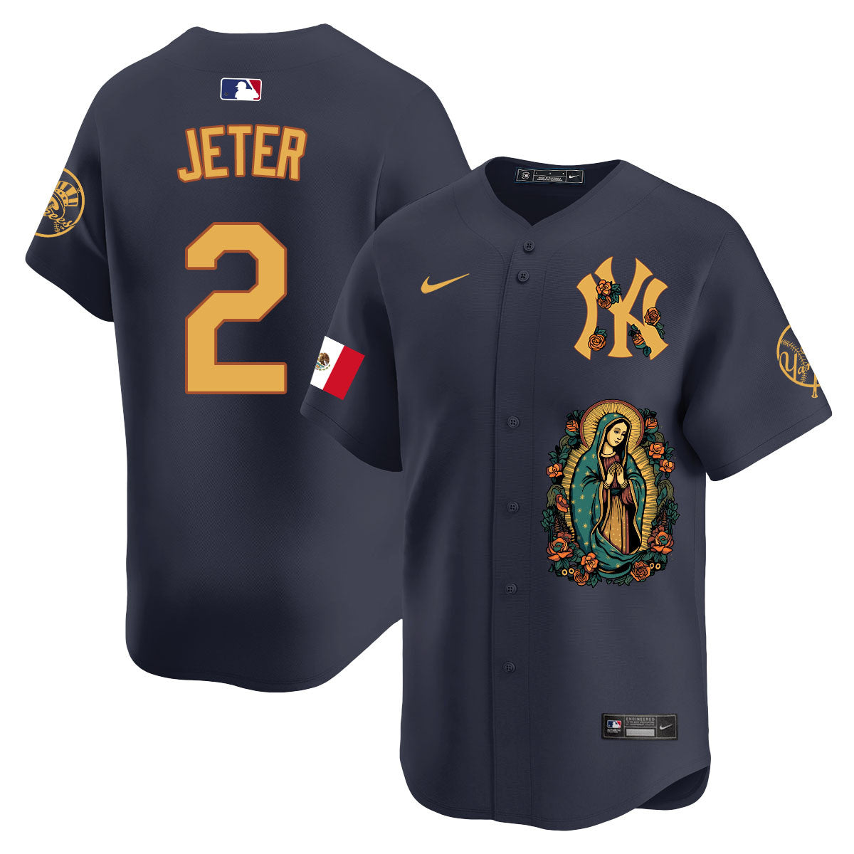 Yankees Mexico Guadalupe Vapor Premier Limited Jersey - Printed