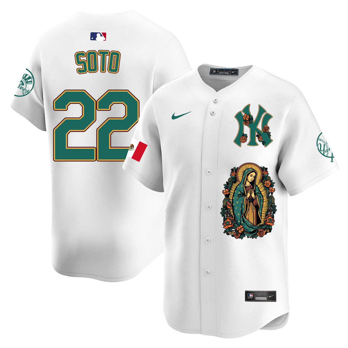 Yankees Mexico Guadalupe Vapor Premier Limited Jersey - Printed