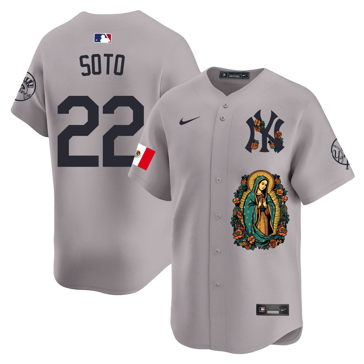 Yankees Mexico Guadalupe Vapor Premier Limited Jersey - Printed