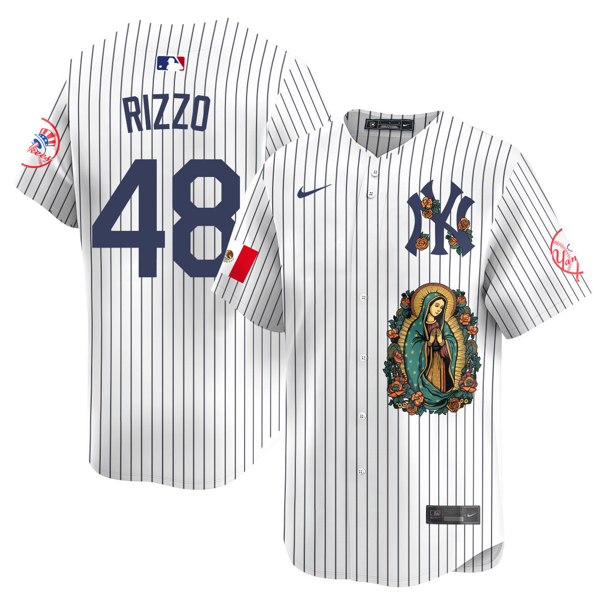 Yankees Mexico Guadalupe Vapor Premier Limited Jersey - Printed