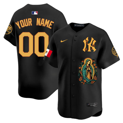 Custom Yankees Mexico Guadalupe Vapor Premier Limited Jersey - Printed