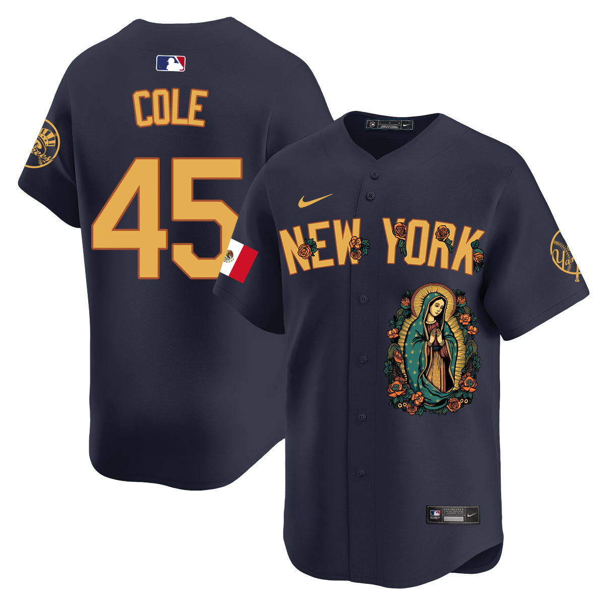 Yankees Mexico Guadalupe Vapor Premier Limited Jersey N1 - Printed