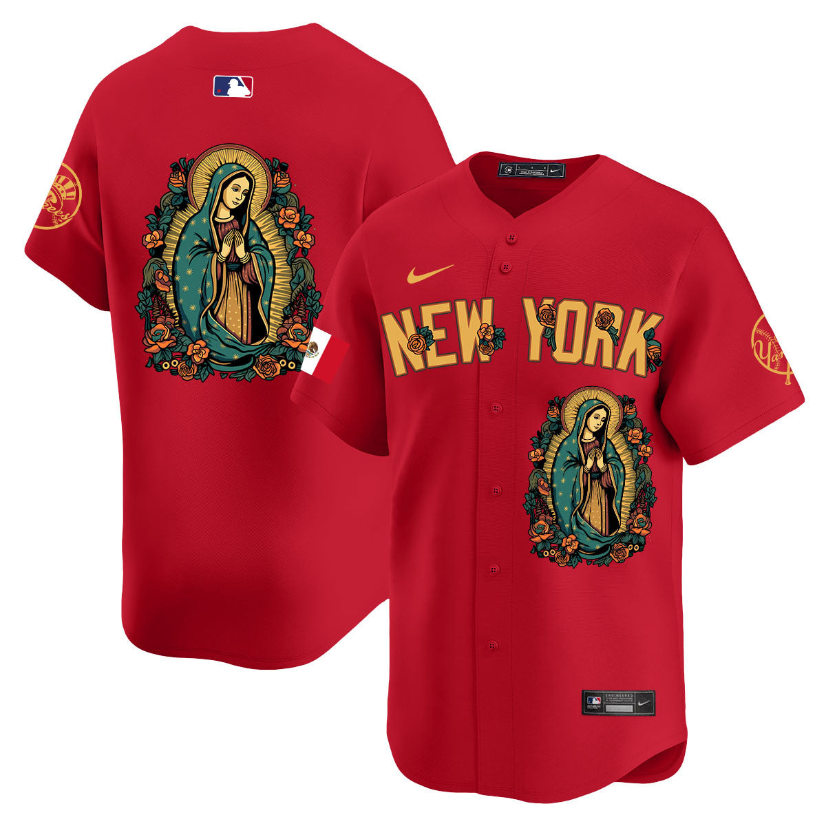 Yankees Mexico Guadalupe Vapor Premier Limited Jersey N1 - Printed