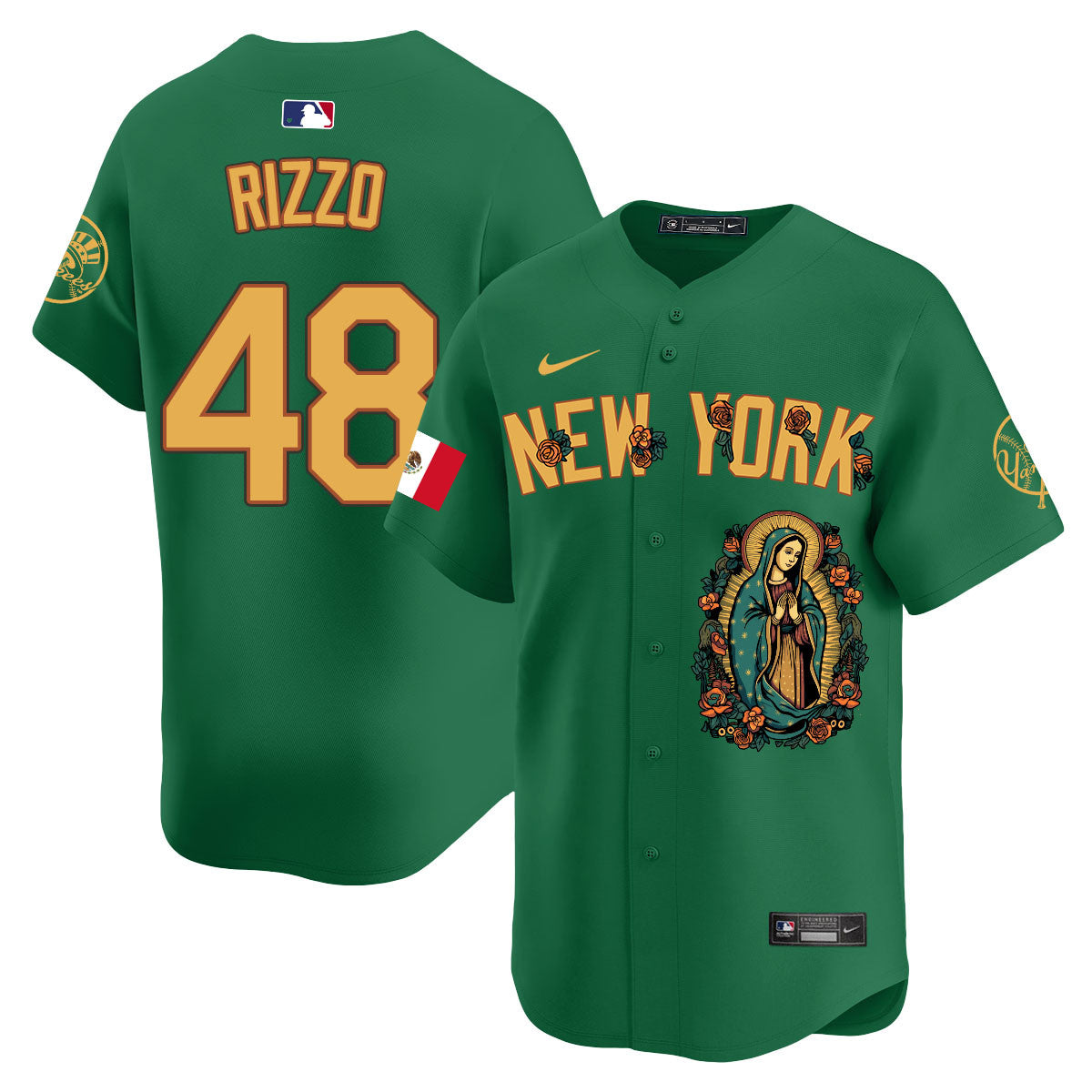 Yankees Mexico Guadalupe Vapor Premier Limited Jersey N1 - Printed