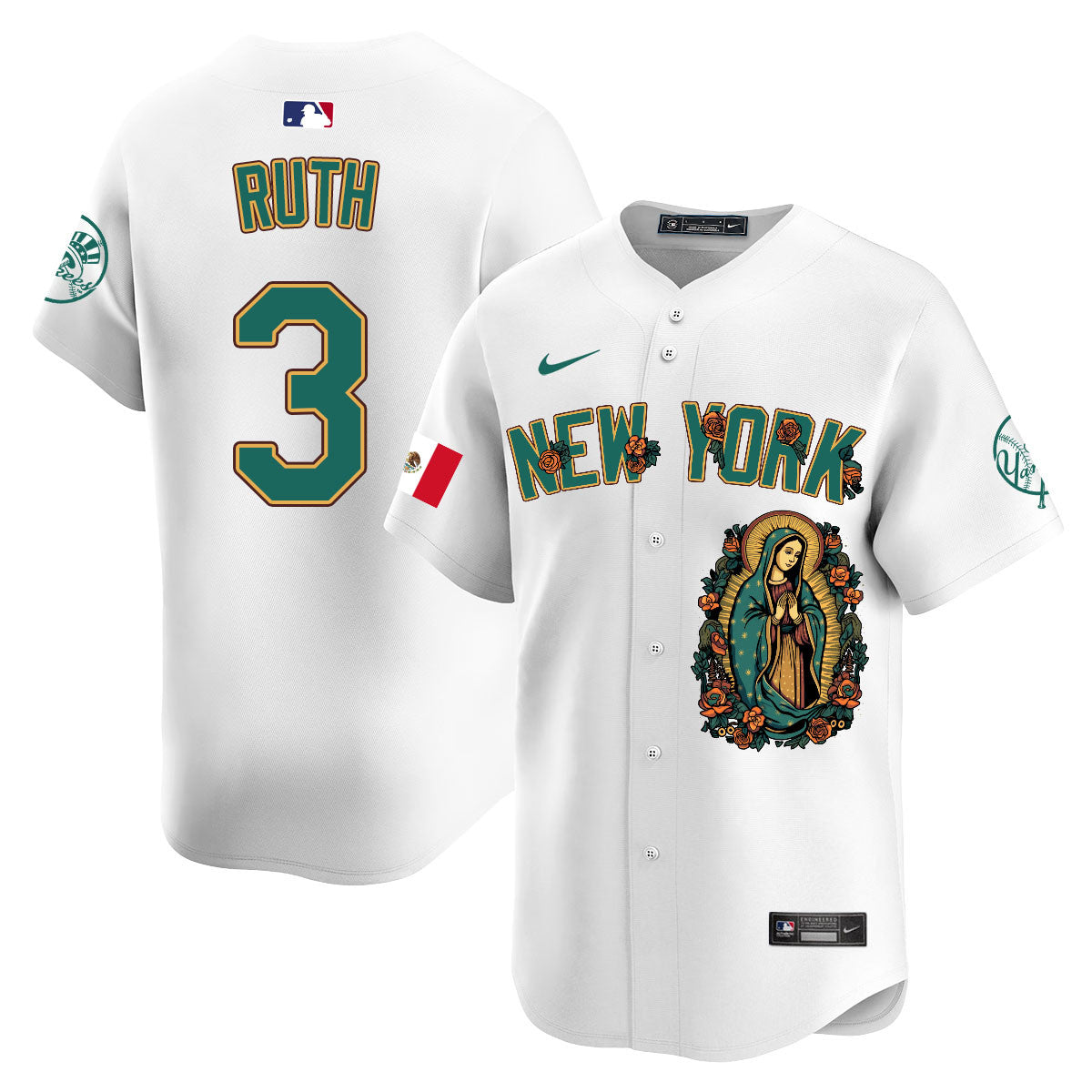 Yankees Mexico Guadalupe Vapor Premier Limited Jersey N1 - Printed