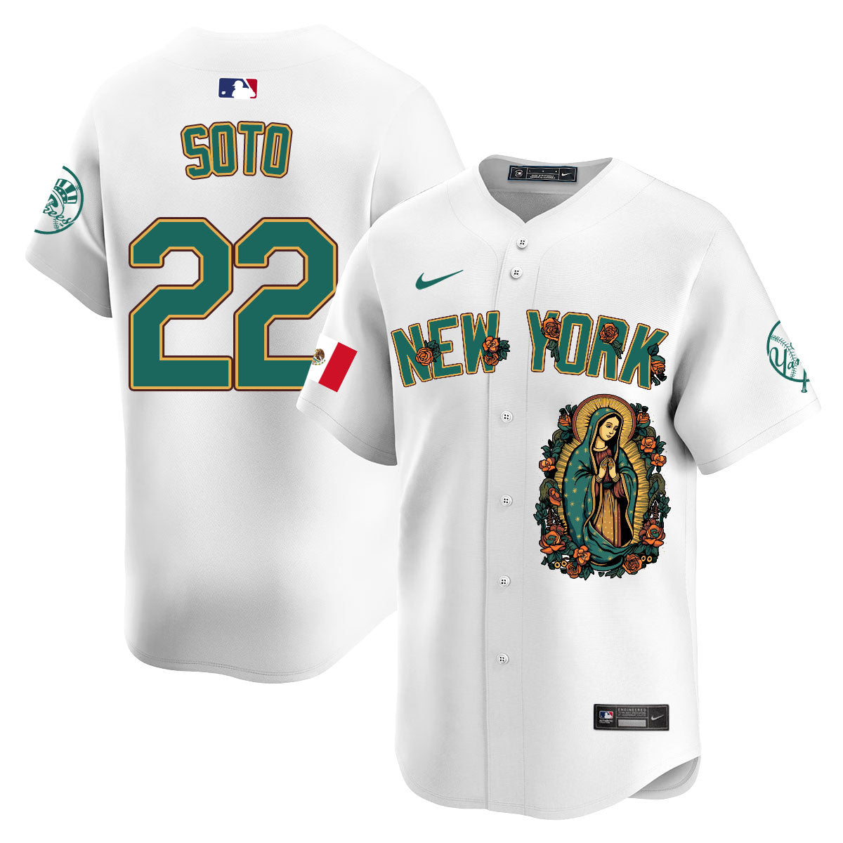 Yankees Mexico Guadalupe Vapor Premier Limited Jersey N1 - Printed