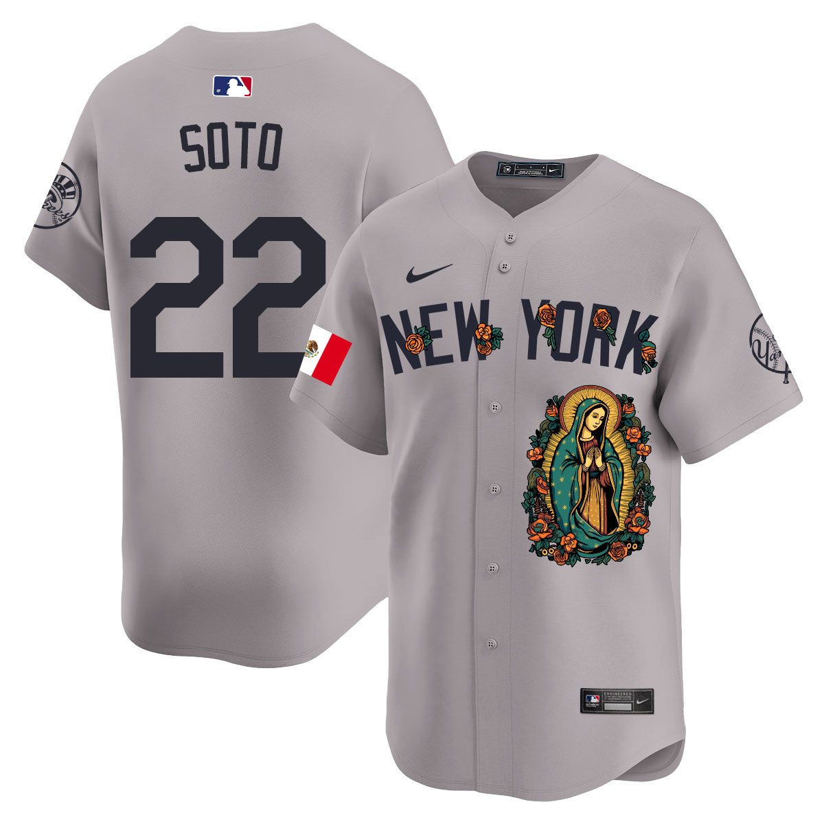 Yankees Mexico Guadalupe Vapor Premier Limited Jersey N1 - Printed