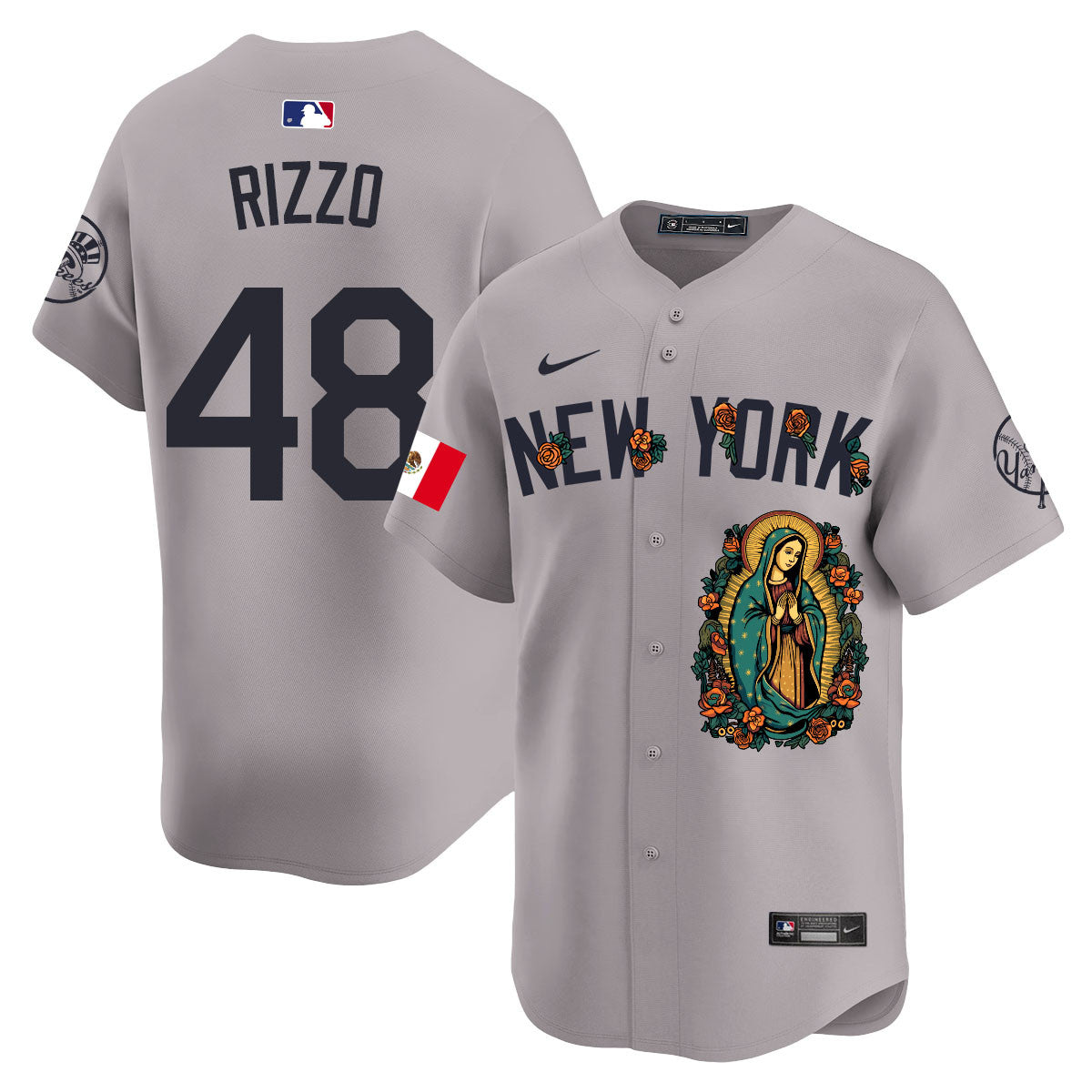 Yankees Mexico Guadalupe Vapor Premier Limited Jersey N1 - Printed