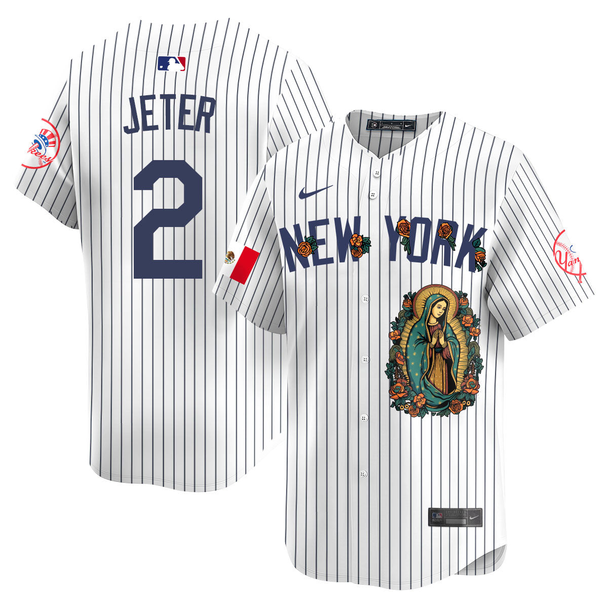 Yankees Mexico Guadalupe Vapor Premier Limited Jersey N1 - Printed