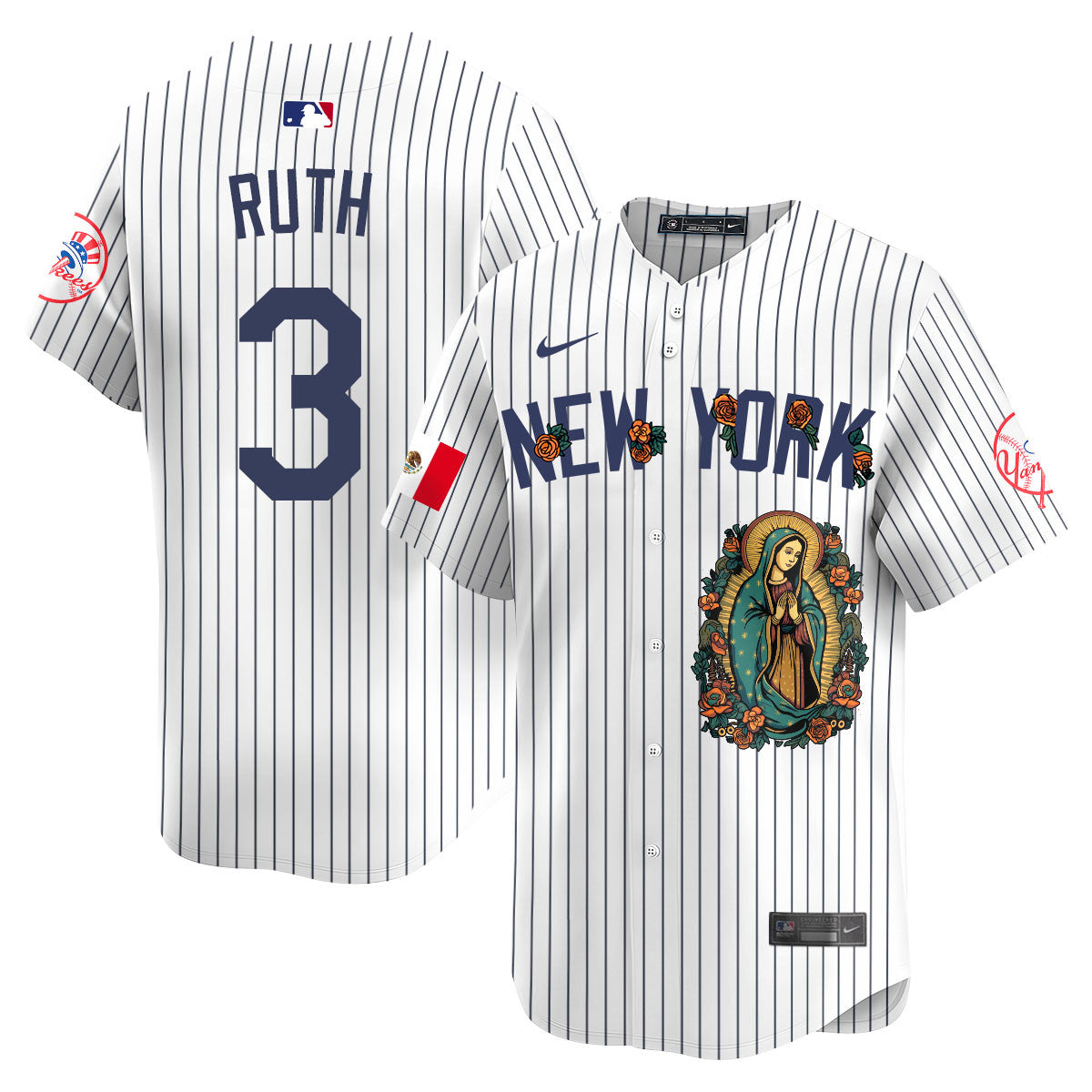 Yankees Mexico Guadalupe Vapor Premier Limited Jersey N1 - Printed