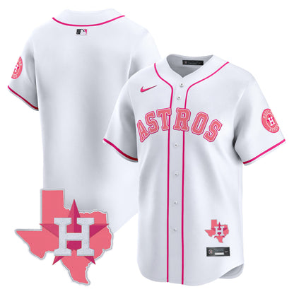 Astros Bubblegum Pink Vapor Premier Limited Jersey V2 - All Stitched