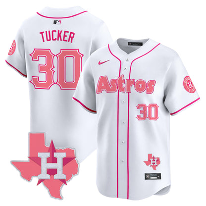 Astros Bubblegum Pink Vapor Premier Limited Jersey V3 - All Stitched