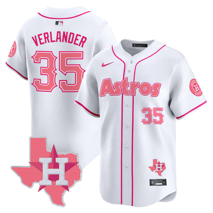 Astros Bubblegum Pink Vapor Premier Limited Jersey V3 - All Stitched