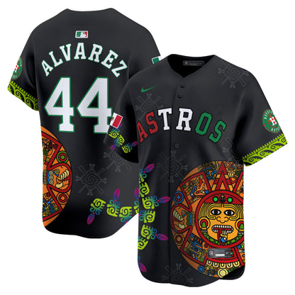 Astros Mexico Aztec Calendar Vapor Premier Limited Jersey - Printed