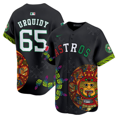 Astros Mexico Aztec Calendar Vapor Premier Limited Jersey - Printed