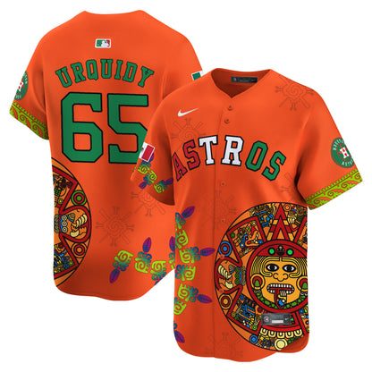 Astros Mexico Aztec Calendar Vapor Premier Limited Jersey - Printed