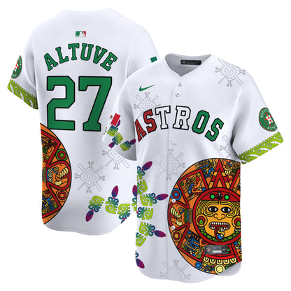 Astros Mexico Aztec Calendar Vapor Premier Limited Jersey - Printed