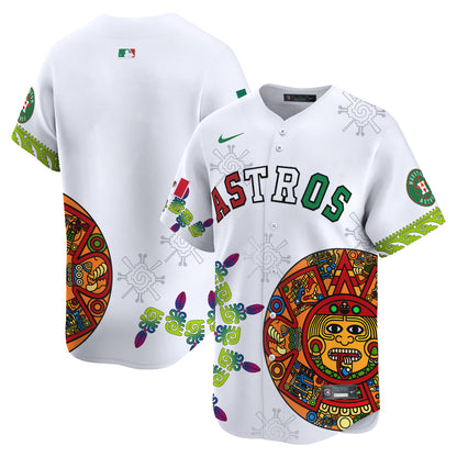 Astros Mexico Aztec Calendar Vapor Premier Limited Jersey - Printed