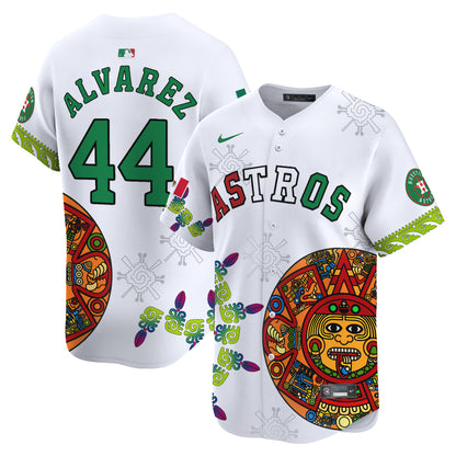 Astros Mexico Aztec Calendar Vapor Premier Limited Jersey - Printed