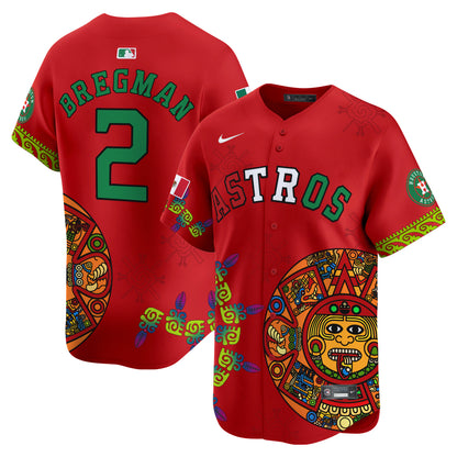 Astros Mexico Aztec Calendar Vapor Premier Limited Jersey - Printed