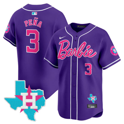 Astros Barbie Vapor Premier Limited Jersey - All Stitched