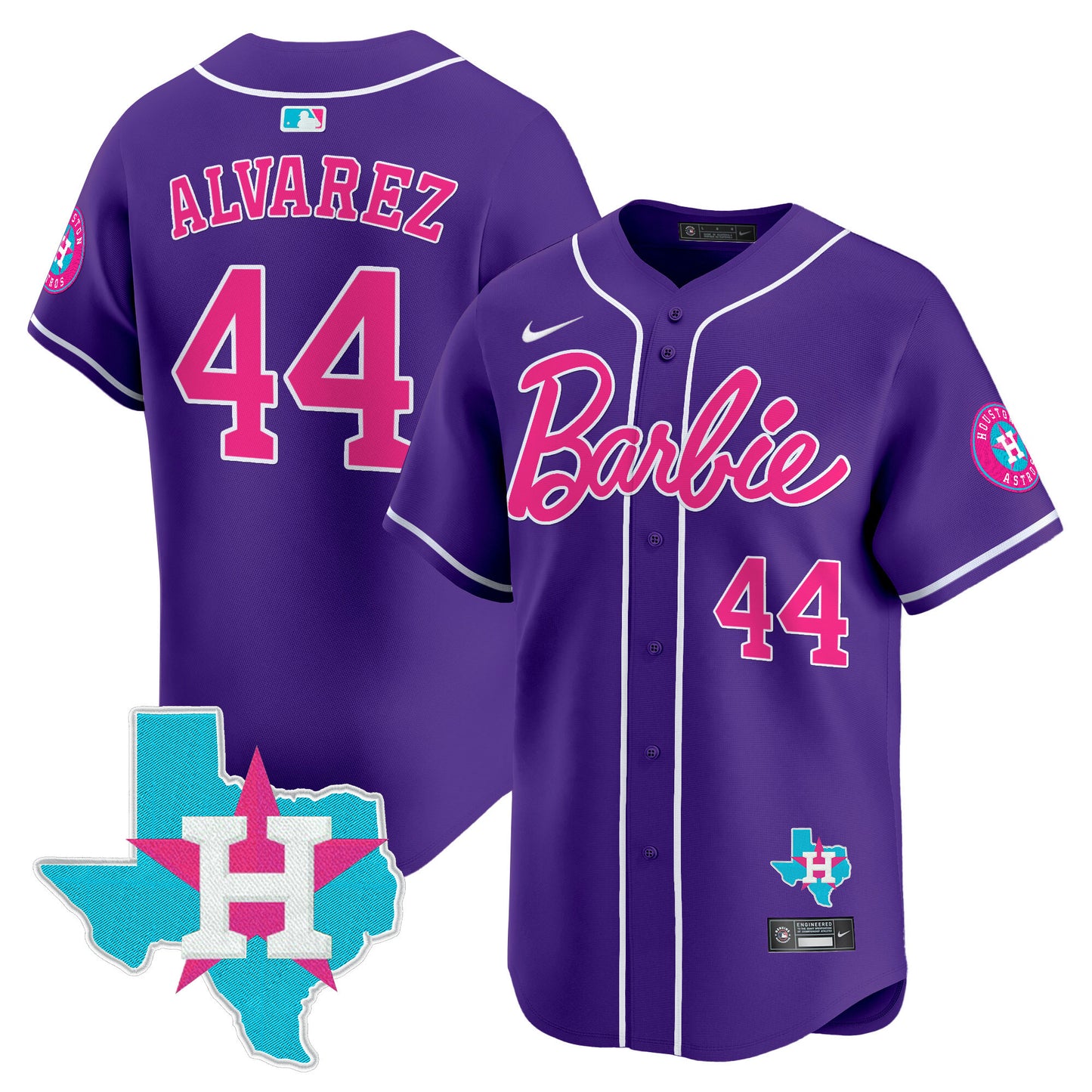 Astros Barbie Vapor Premier Limited Jersey - All Stitched