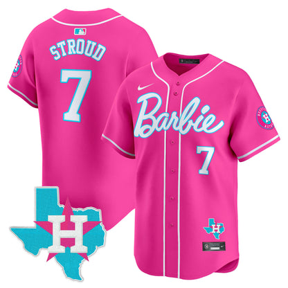 Astros Barbie Vapor Premier Limited Jersey - All Stitched