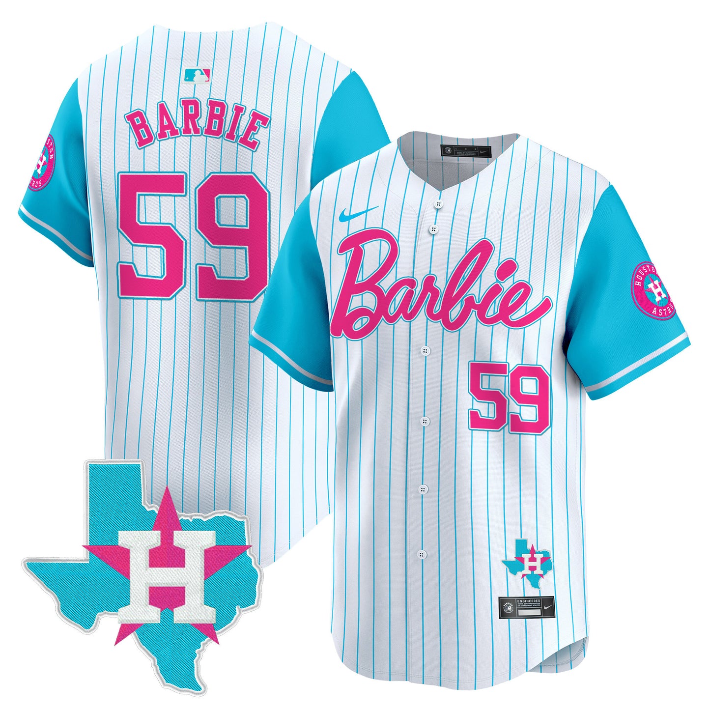 Astros Barbie Vapor Premier Limited Jersey - All Stitched