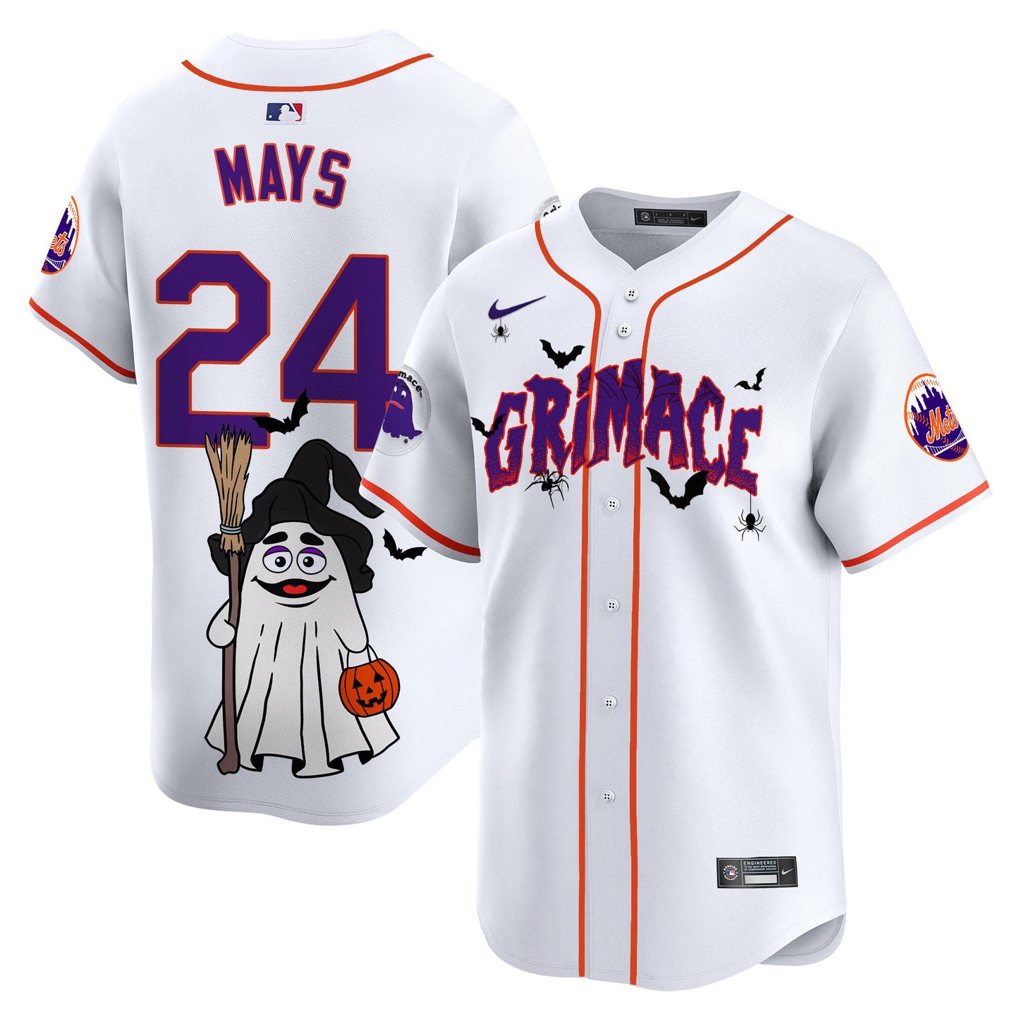 Mets Grimace Halloween Vapor Premier Limited Jersey- Printed