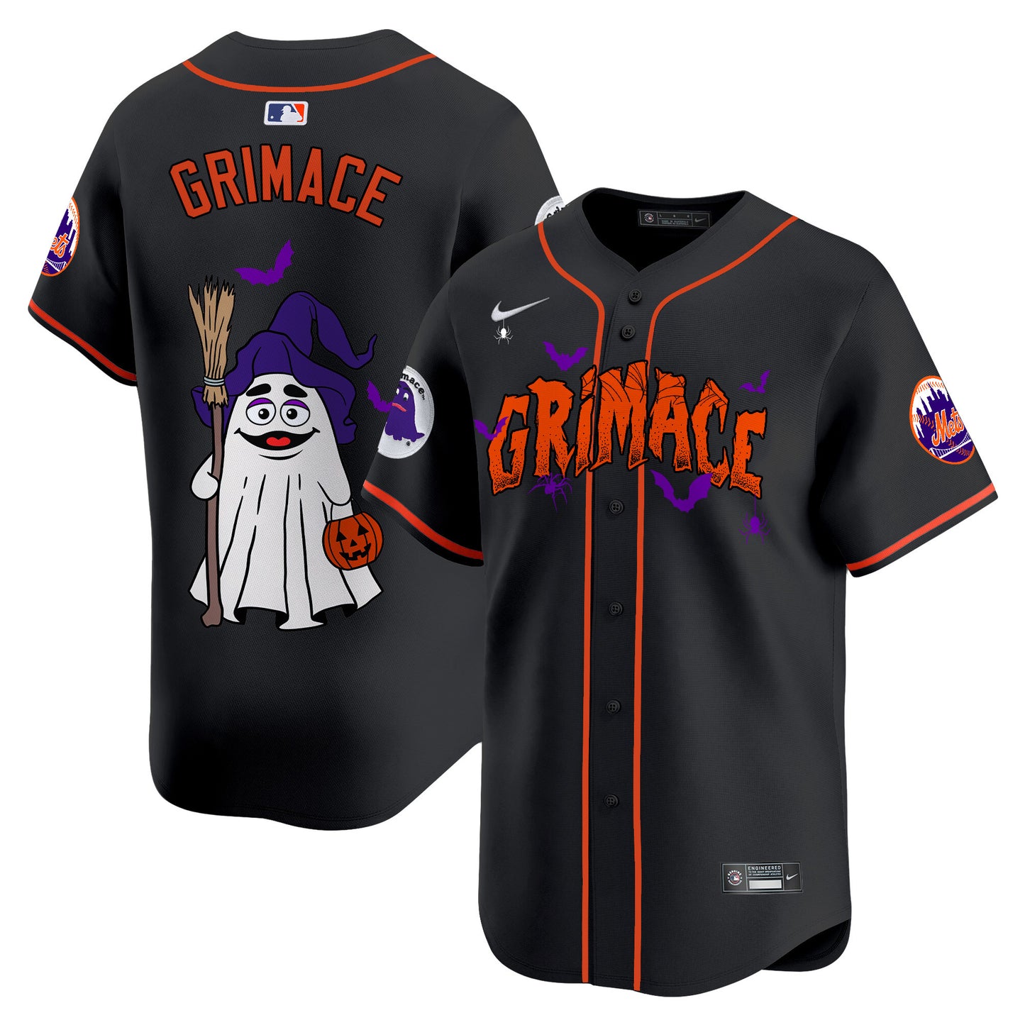 Mets Grimace Halloween Vapor Premier Limited Jersey- Printed