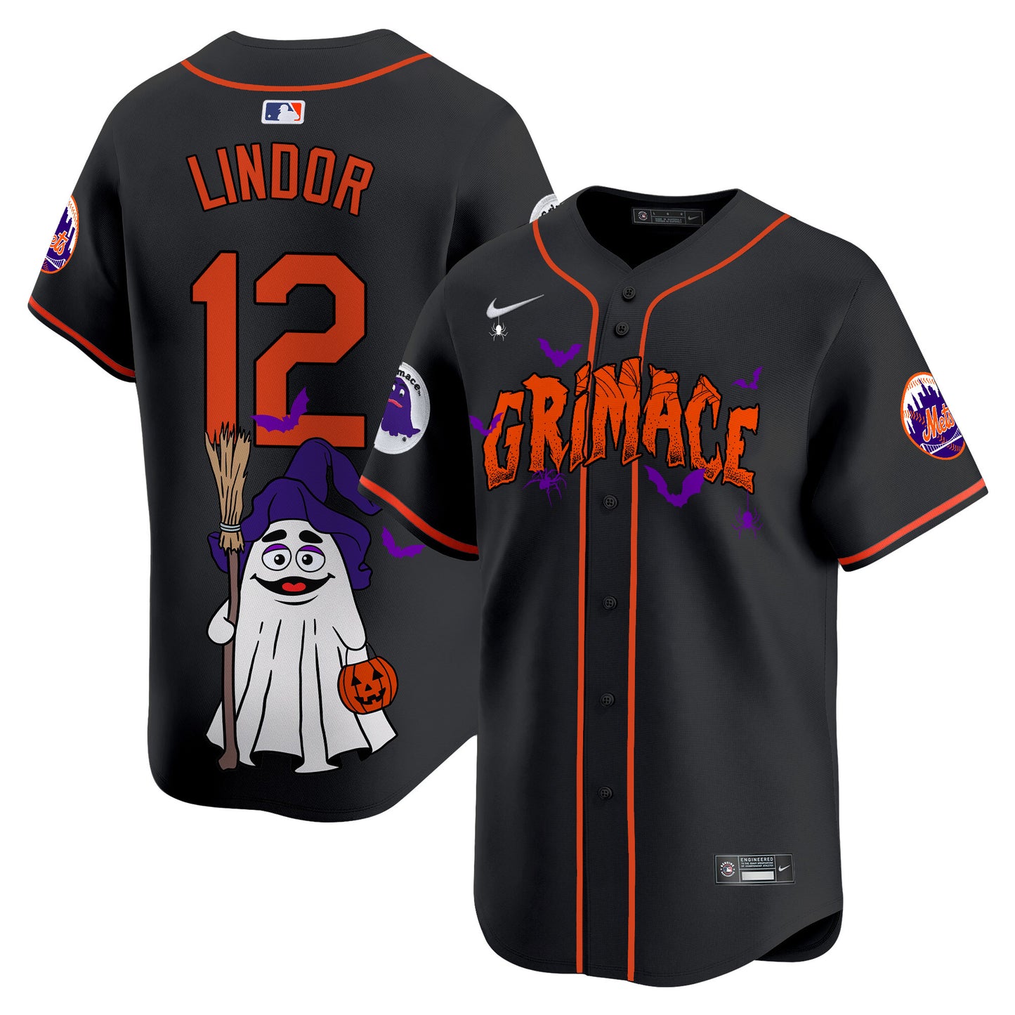 Mets Grimace Halloween Vapor Premier Limited Jersey- Printed