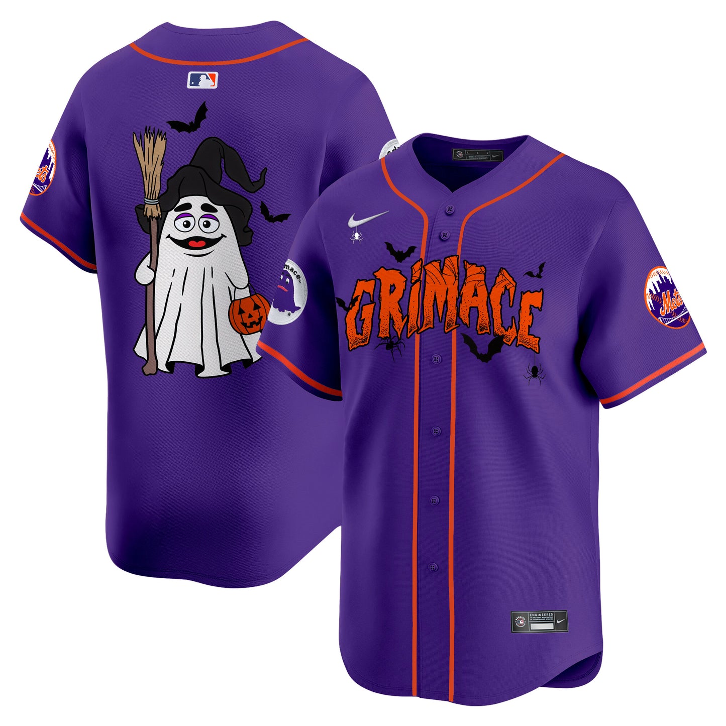 Mets Grimace Halloween Vapor Premier Limited Jersey- Printed